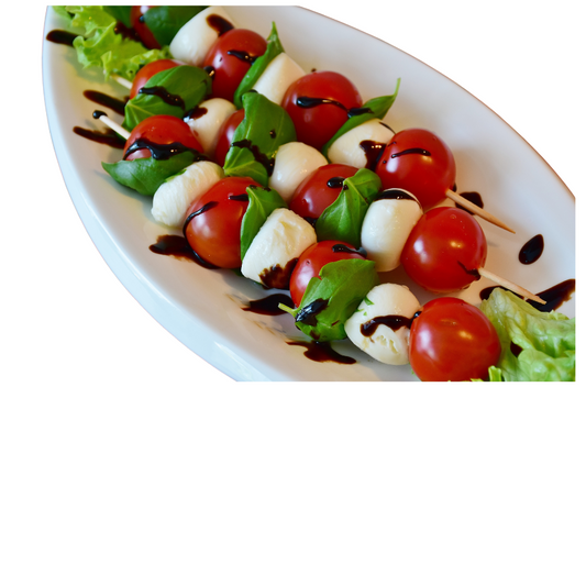 Cheery tomato and bocconcini skewers