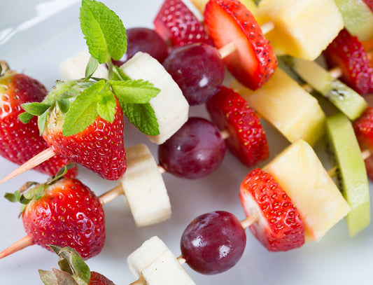 vegetarian and vegan fruit skewers